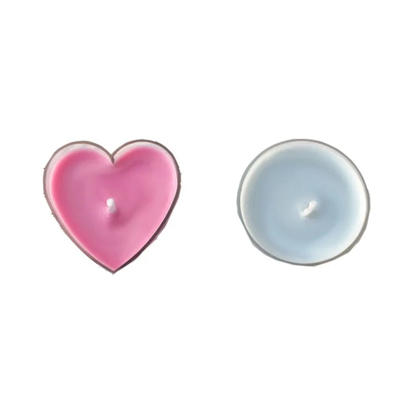 Clear Plastic Tealight Cup Heat-Resistant Tea Light Holders Containers for Anniversary Votive Candle DIY Mold Tool