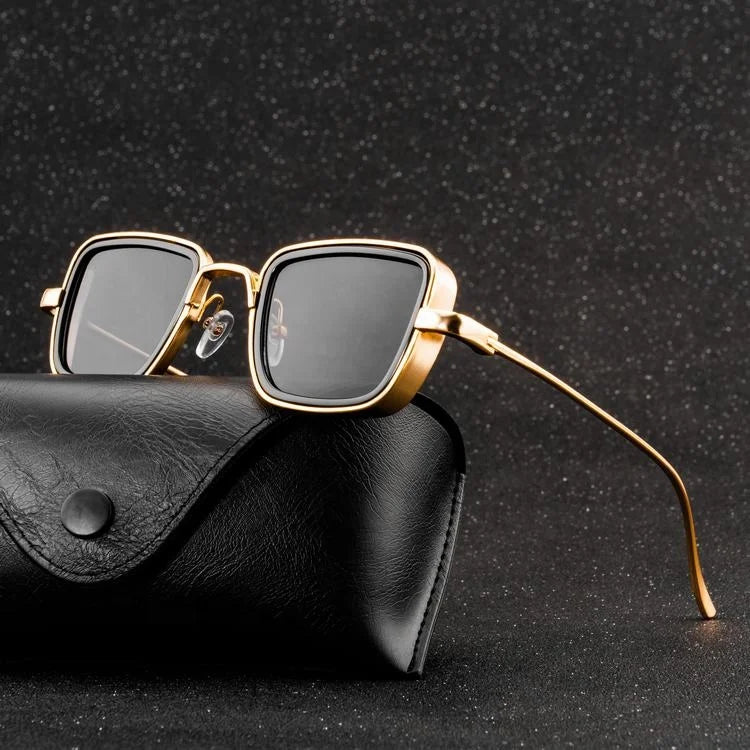 New Arrival Fashion Style Retro Vintage Man Steam Punk Square Zinc Alloy Frame Men's Sunglasses 20212022