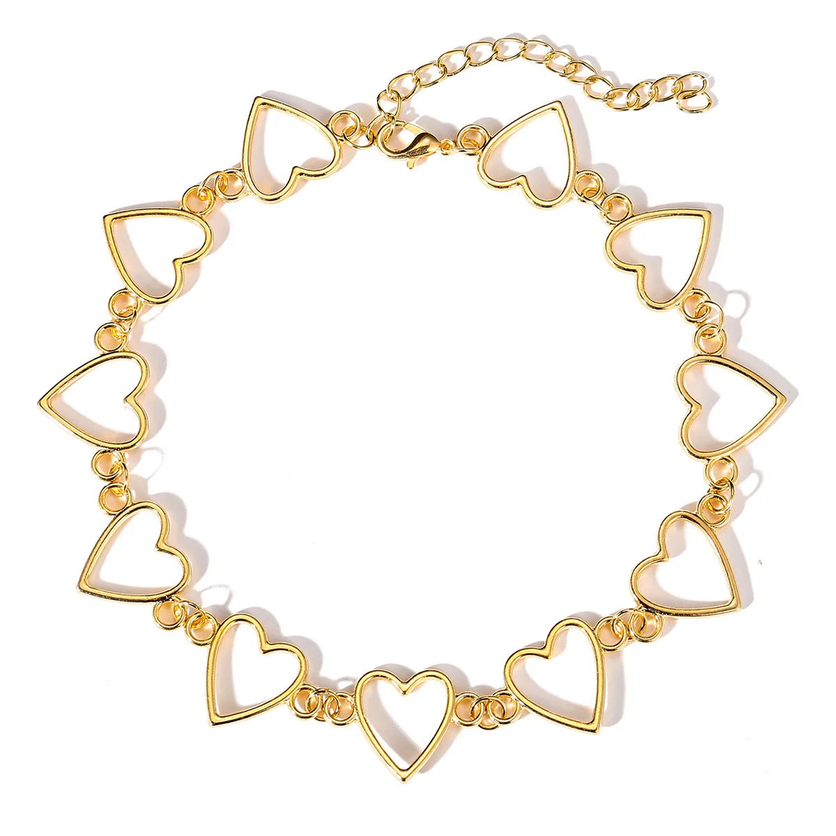AA00710 Hollow Sweet Love Heart Choker Necklace Gift Cute Necklace Jewelry