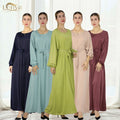 2026 Loriya Luxurious Plain Satin Abaya Women Ramadan EID Islamic Clothing for Women Simple Style Satin Inner Dress  Dubai