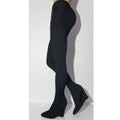 For Busy Girl Women's Sexy Black Stretch Knee Long Wedge Heels Boots Mitten Clothing Set for Winter Size M