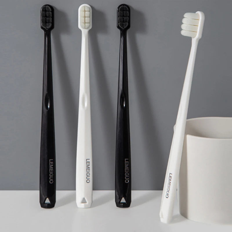 Premium Soft Silicone Nano 10000 Ultra-fine Soft Nano Bristle Adult 1pcs Toothbrush in One Blister Card