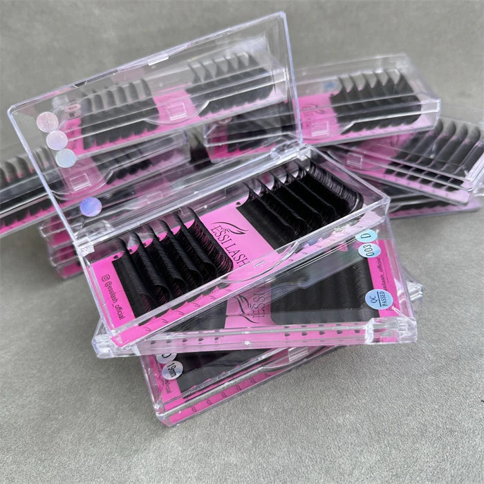 Pesta As Hot Selling Super Soft Premium Mink Lash Trays Private Label Jet Black Velvet Lash Extensions