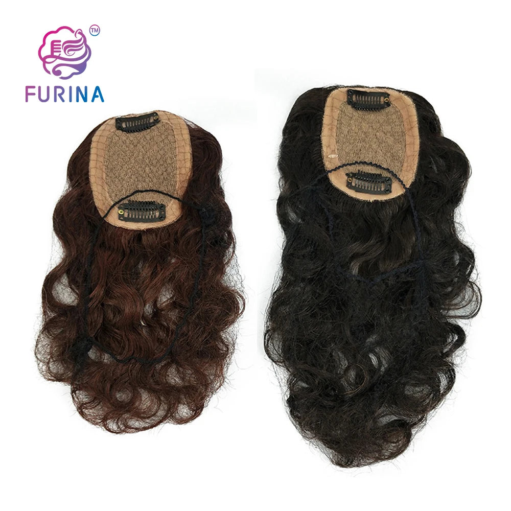 Bleached Knots Hand Woven Super Think Skin Replacements System Human Hair Toupees for Women