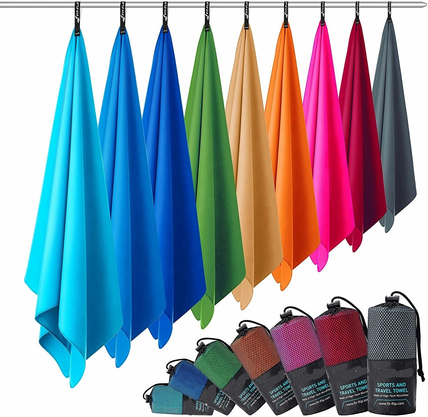Custom Print Microfiber Suede Beach Towel ultra Lightweight Fast Dry for Sports Towel Camping and Swim