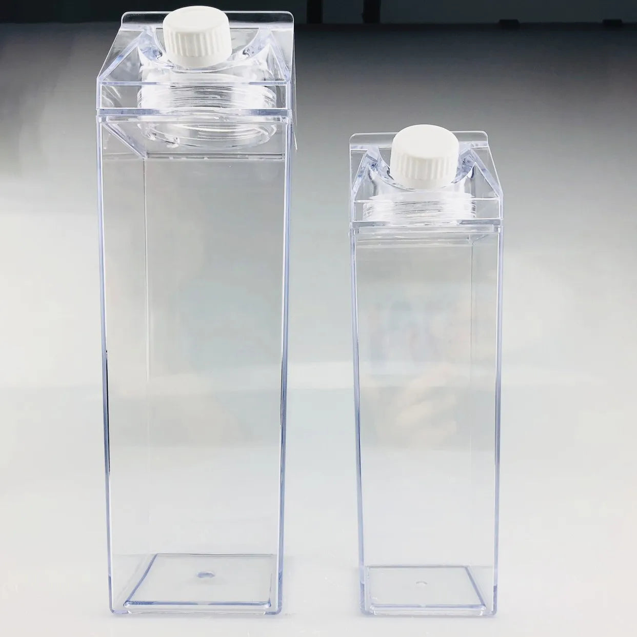 Bpa Free Plastic Milk Tumbler Cups Travel Sports Milk Carton Shape Box Bottle1000ml Acrylic Milk Carton in Bulk