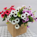 New Small Daisy Flower Decorative Floral Artificial Plastic Mini Daisy Bouquet for Home Garden Decoration