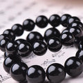 Natural Stone Obsidian Bracelet for Men Black Shiny Versatile Crystal Jewel Wholesale