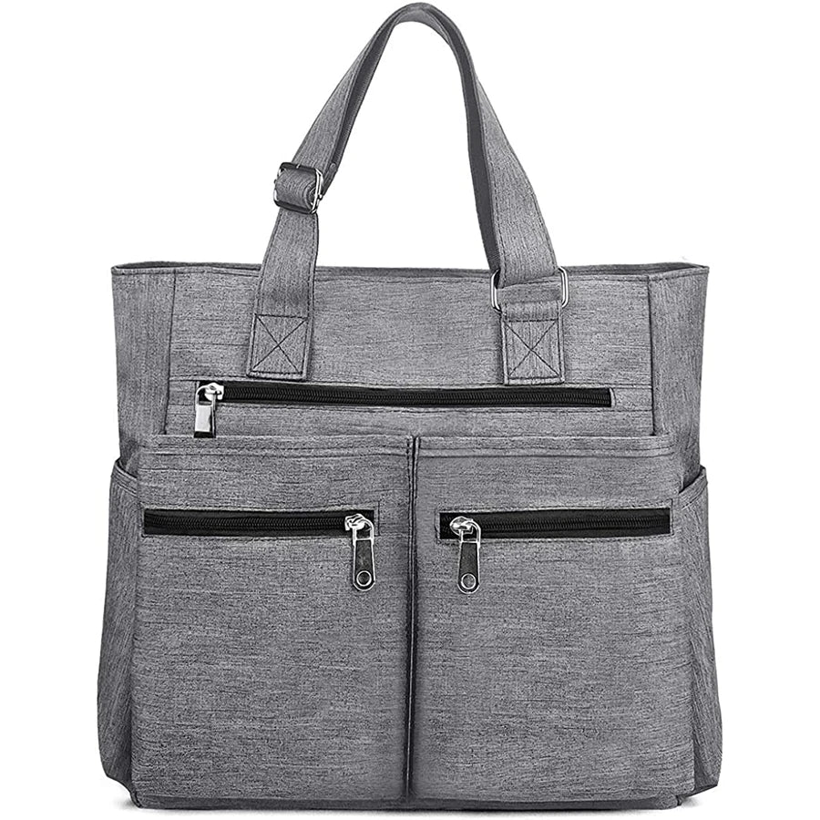 RUTH Waterproof Insulated Canvas Tote Bag Zipper Closure Geometric Pattern for Women Men Laptop Work Teacher Purse Cooler 20L