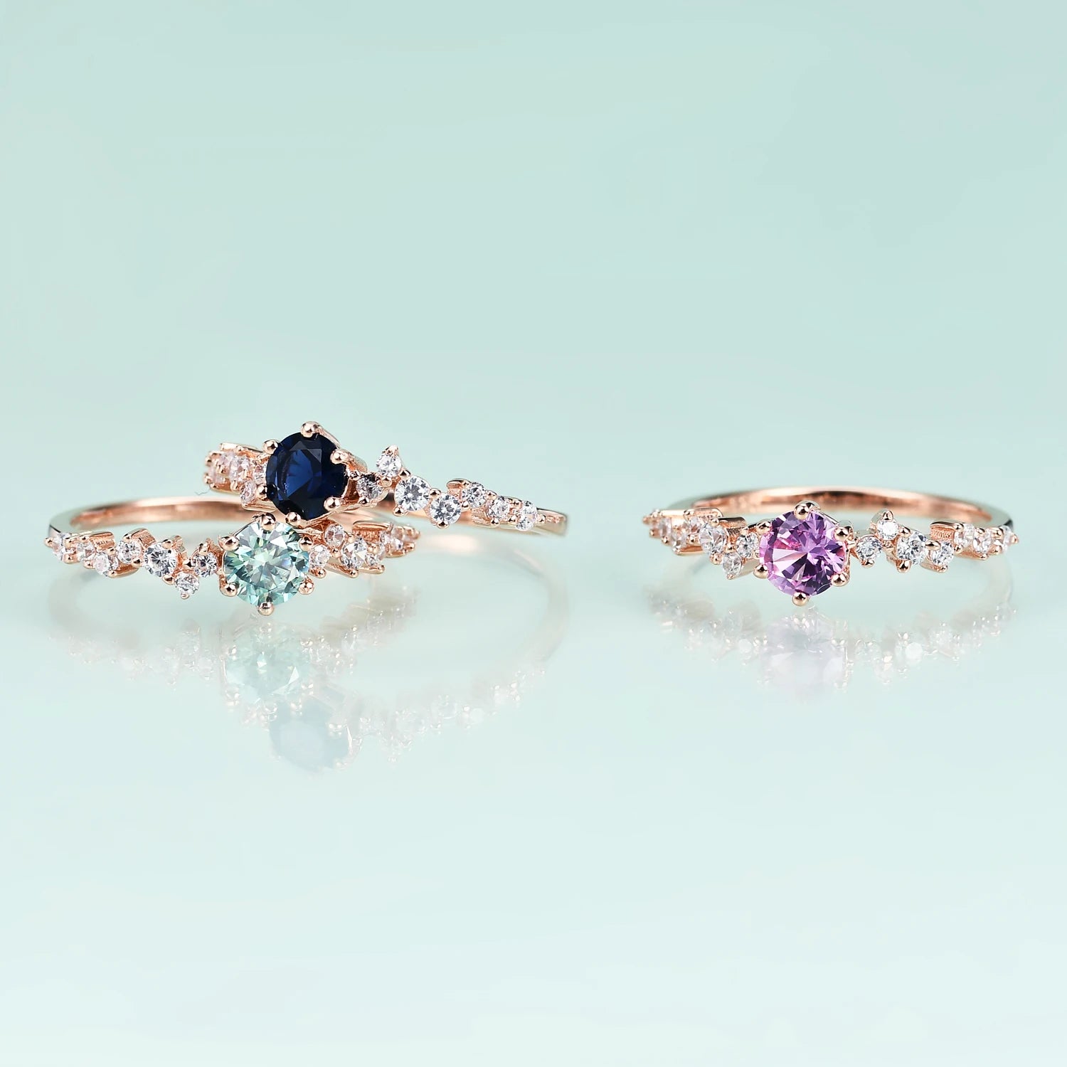 OL0981 Abiding Jewelry Brand New Custom Vintage Rings Wholesale Women Jewelry 5mm Stone Gold Plated Wed Ring