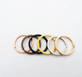 25mm 30mm 35mm Gold Rose Black Metal Steel Flat Split Rings Key Chain Ring