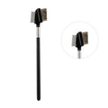 HMU Two Sided Flat Bristle Eyebrow Tint Application Brush Fine Metal Comb Eyebrow Brush