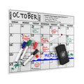 Office Monthly White Board Planner Fridge Magnetic Waterproof Reusable PVC/PET UV Printed Calendar Stickers Custom Design Easy