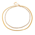 Wholesale Gold Plated Layer Chain Necklace Tennis Ball Chain Necklaces Women