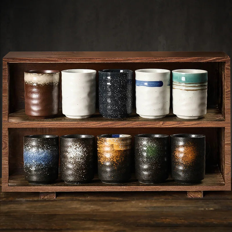Ceramic Mugs 300ml Japanese Tea Cup Coffee Pottery Cups Elegant Tea Cup Mug Container Drinkware Teaware Decor Crafts Gift