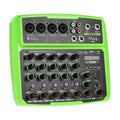 Muslady B6 Portable 6 Channels Audio Mixer USB Mixing Console Supports BT Connection with Sound Card Built-in 48V Phantom Power