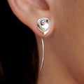 CAOSHI Special Design Jewelry Long Tail Flower Leaf Stud Earrings Lady Women Silver Trendy Flowers Leaf Long Earrings Girls