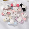 Zouyan Black Winter BT21 Vintage Flannel Face Wash Hairband with Animals Design Adjustable Size Women Spa Bath for Skincare