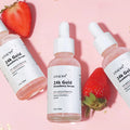 Private Label 24K Gold Strawberry Skin Brightening Whitening Reduces Fine Lines Wrinkles Face Serum