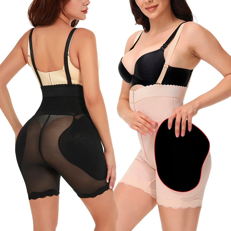 Women's High Waist Shapewear Hip Padded Scrunch Butt Lifter Tummy Control Panties Embroidery Decoration Minimum Order 2 Pieces