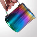 Rainbow Color Milk Pitcher 600ML Milk Jugs Stainless Steel Latte Art Coffee Mug