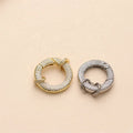 Fashion 18K Gold Plated Big Size Round Circle Necklace Clasps Cz Beads Pave Jewelry Findings