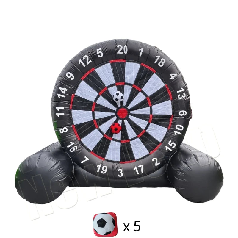 10ft Inflatable Football  Soccer Dart Board with Kick Balls PVC Outdoor Sports  Fun Family Backyard Game Advertisement