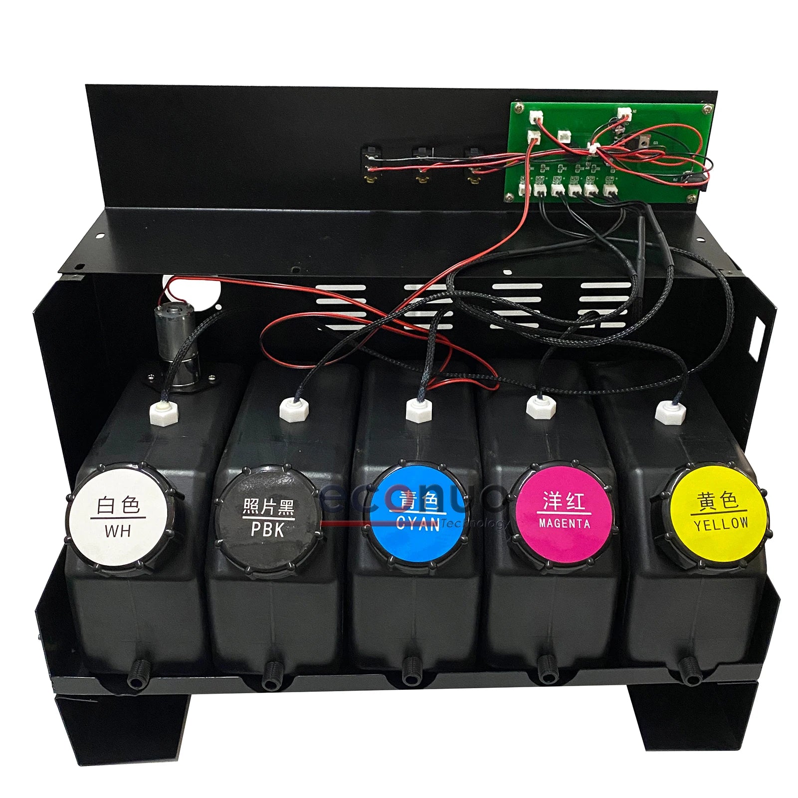 Brand New Printing Machine Spare Parts 5 Colors 1500ML UV Ink Tank With Level Sensor With Motor of White Ink Tank