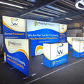20x10 ft SEG System with TV Bracket Include and Led Backlit or Non Led Print Include Customized Trade Show Booth
