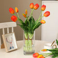 Mini PU Tulip Simulation Flower for Wedding Christmas Graduation Decorations; Artificial Flower Hotel Home Photography