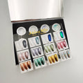 Mirror & Aurora Laser Chrome Collection Mixed 12 Color Nail Powder with Acrylic Color Display Board Box Packing for Nail Art DIY
