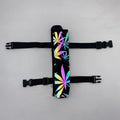 FAREA Large Eco-Friendly Rave Folding Reflective Painted Hand Fan Strap Holder Bag Pouch for Chinese New Year & New Year