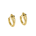 2025 New Hoops 925 Sterling Silver Small Black Cubic Zircon CZ Snake Earrings Set for Women Men Fine Jewelry Wholesale