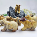 Wholesale Hand Carved Animals Lovely Crystal Crafts Crazy Agate Bear for Decoration