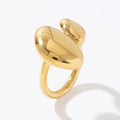 Wholesale China Stainless Steel Jewelry Acero Inoxidable Joyeria Accessories Jewelry 18K Gold Plated Geometric Ring
