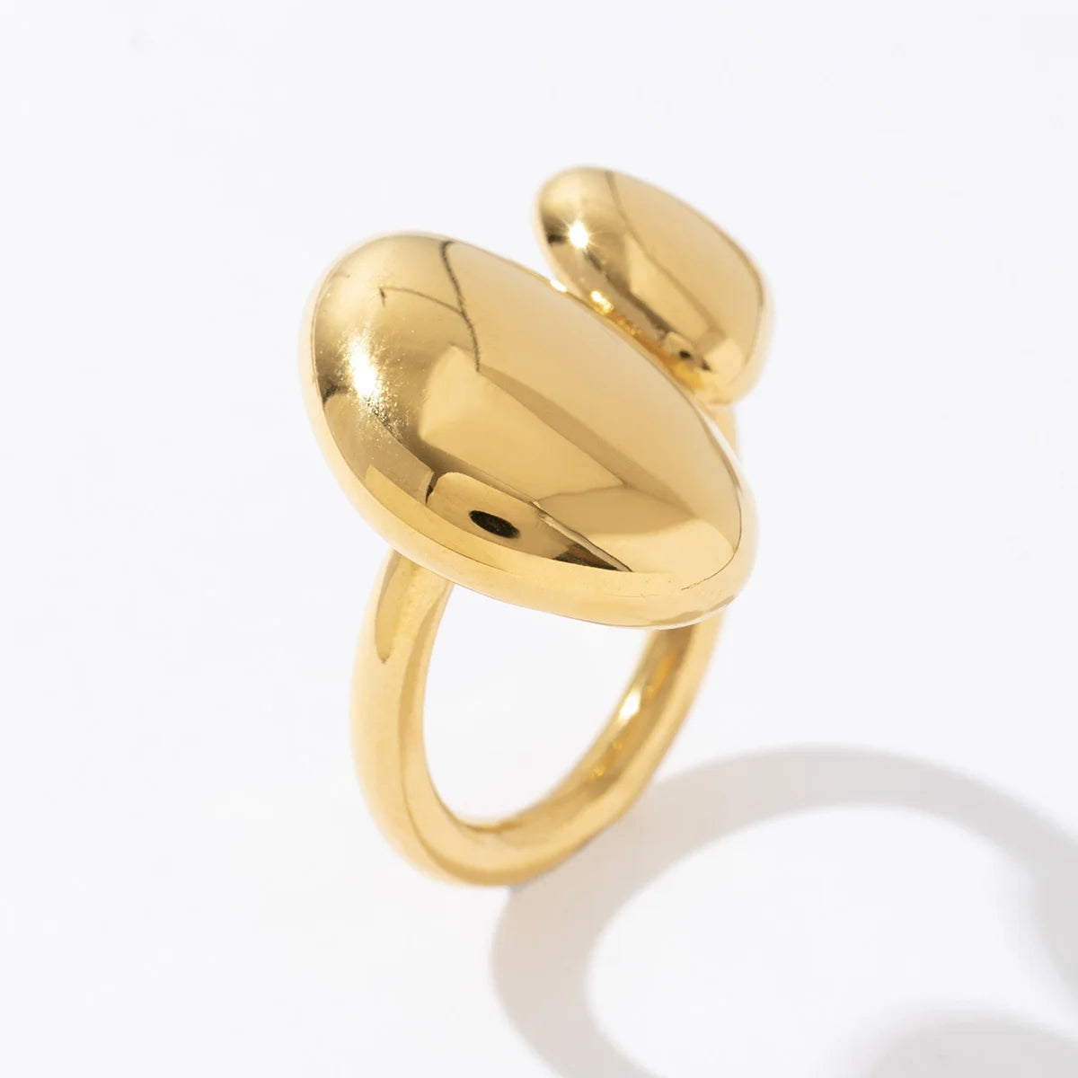 Wholesale China Stainless Steel Jewelry Acero Inoxidable Joyeria Accessories Jewelry 18K Gold Plated Geometric Ring