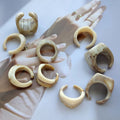 Vintage Marble Design Open Size Acrylic Band Rings Men Women Finger Jewelry Geometric Round Square Chunky Resin Rings