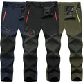 New Men's Autumn Outdoor Thick Waterproof Hiking Trousers Climbing Fleece Pants