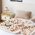 Accept Custom Sofa Queen Size Winter Solid Color Throw Blanket Plaids Fluffy Warm Blanket