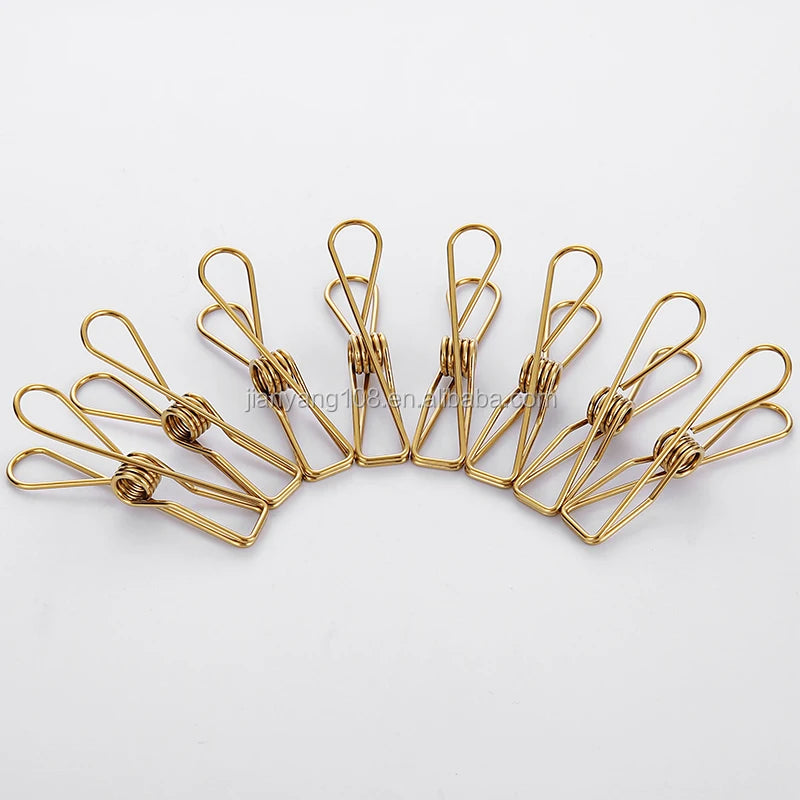 316 Stainless Steel Clothes Clips 76mm Large Rustproof Wire Pegs for Socks Towels Food Bags Outdoor Use Clothes Pegs
