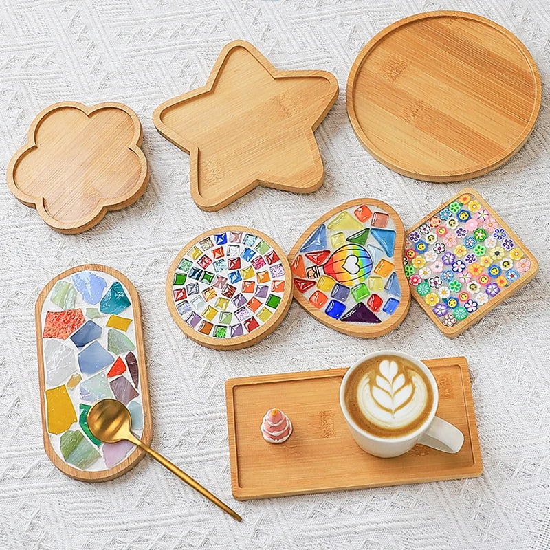 TaiLai DIY Bamboo Coaster Crafts for DIY Art Craft Cup Mats Parent-child Creative Kindergarten Gift for Home Decor Gifts