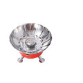 Portable Mini Butane Gas Stove for Outdoor Camping Lightweight Windproof Metallic Folding Stove for Travel Use