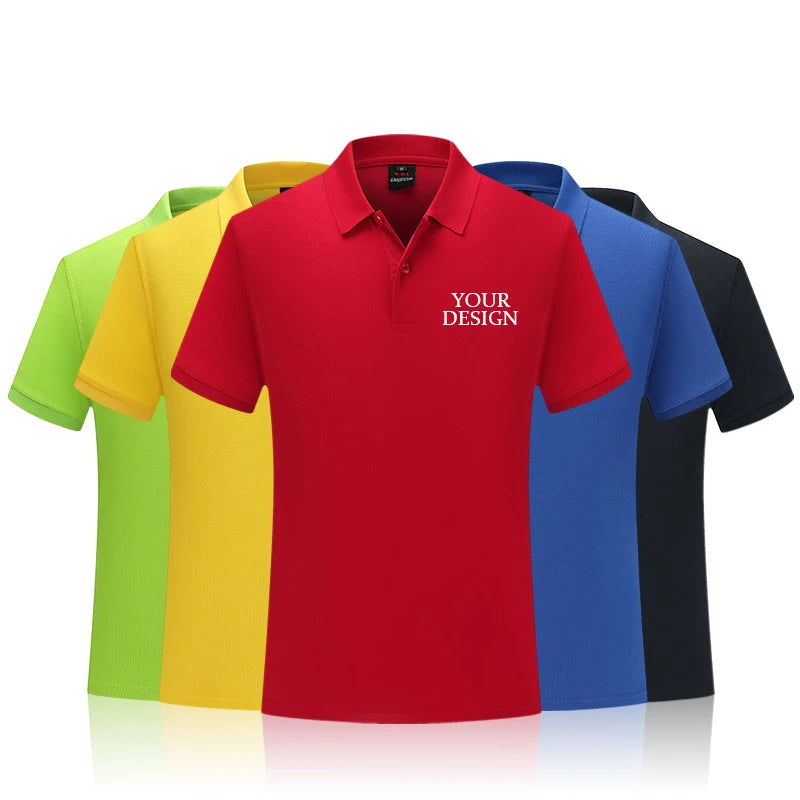 Cotton Fabric Pique Men's Polo Shirts Plus Size Custom t Shirts Unisex Polo Shirts