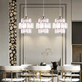 Dining Lights Chandelier Pendant Lights Round K9 Crystal Diameter 20cm 6000K Daylight AC 85-265V for Bedroom Kitchen Decoration