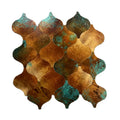 Lantern Shape Antique Copper Self Adhesive Mosaic Peel and Stick Tile for Kitchen Backsplash Dining Room Wall