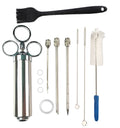 Kitchen Use BBQ Brine Fresh Meat Syringe Kit Set 50ml Marinade Injector Needles Tenderizer Seasoning Chicken Stainless Steel Mea