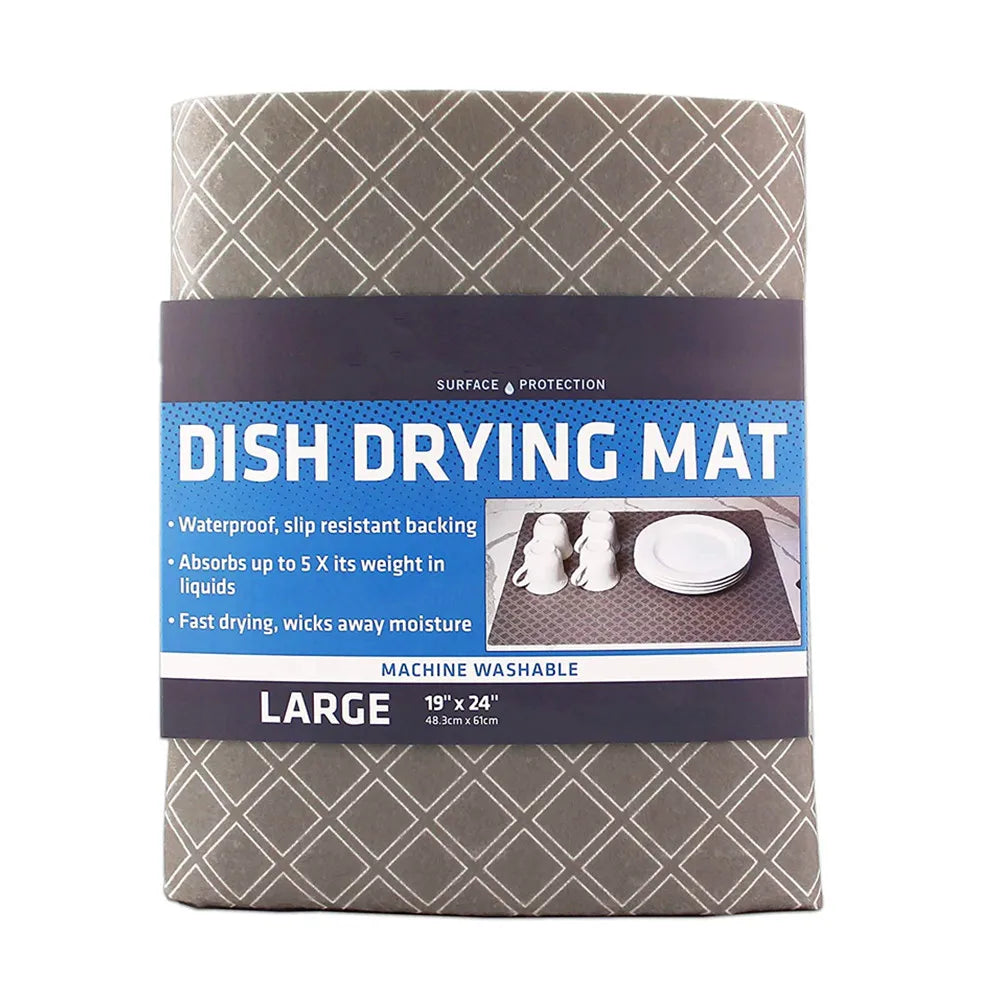 Super Absorbent Anti Slip Dish Drying Mat Kitchen Dish Drying Pad