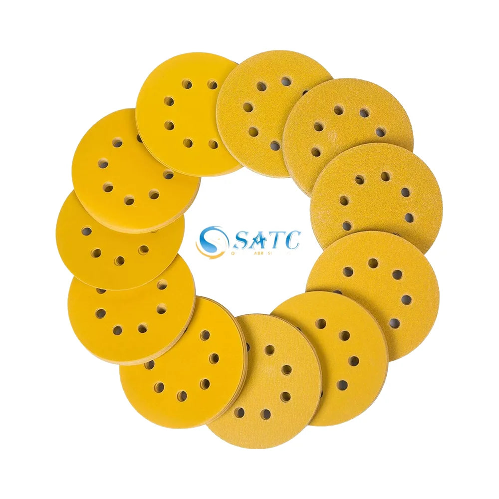25pcs-set 30sets-carton SANDING DISCS 125MM 8 HOLE 5 INCH ORBITIAL SANDER HOOK and LOOP 120 180 220 320 400 GRIT