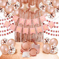 Girls Birthday Party Supplies With Happy Birthday Banners Rose Gold Confetti Balloons Rose Gold Birthday Party Decorations Kit