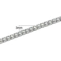 3mm Iced Tennis Chain 925 Bracelet Necklace Zircon Stone Chain Making Men Women for Pure Silver Chain 925 Sterling Cruxifuc
